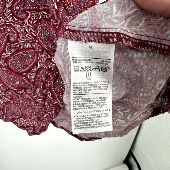 Old Navy Red‎ Paisley Tank Dress Size Medium - Picture 5 of 6